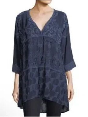 EUC Johnny Was floral tunic, "Willowa Lauren Shirt" size XL